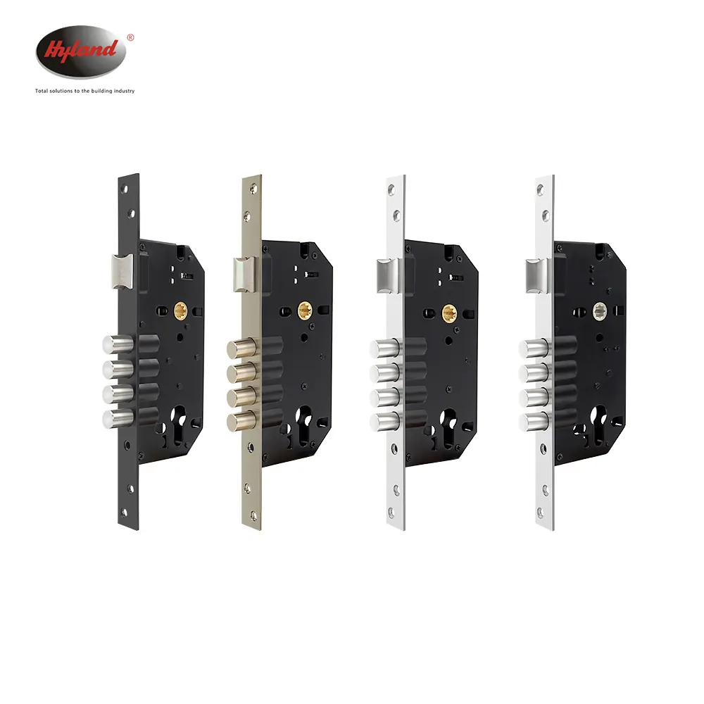 Hyland LC14 four bolt mortise lock case, 85 mm centres and 50 mm backset